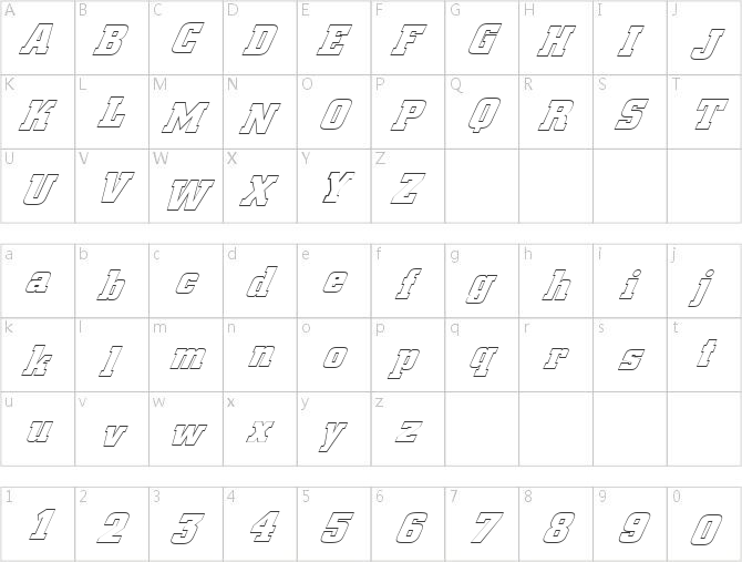 FZ BASIC 53 HOLLOW ITALIC
