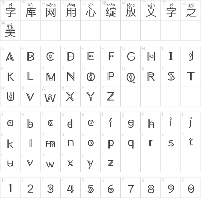 Aa扑朔迷离拼音体