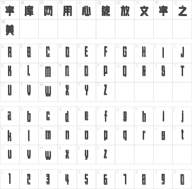 字趣超前体