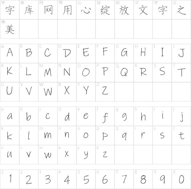 孙树徽手写体ABC