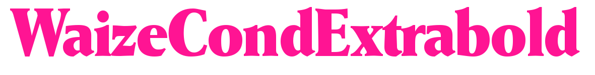 WaizeCondExtrabold预览图片