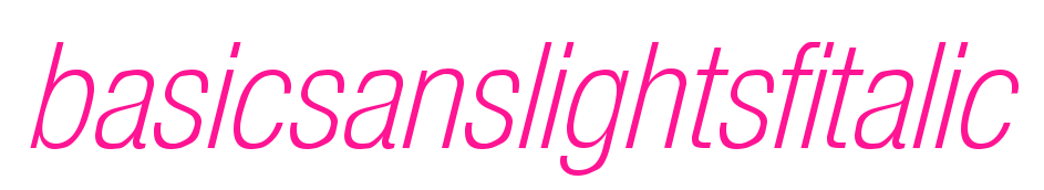 basicsanslightsfitalic预览图片