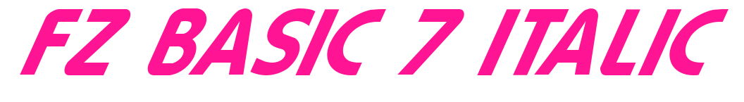 FZ BASIC 7 ITALIC预览图片