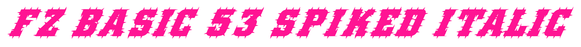 FZ BASIC 53 SPIKED ITALIC预览图片