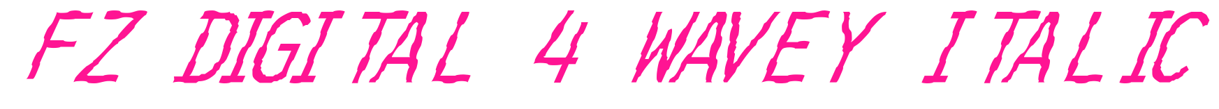 FZ DIGITAL 4 WAVEY ITALIC预览图片