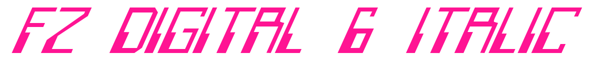 FZ DIGITAL 6 ITALIC预览图片