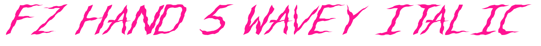 FZ HAND 5 WAVEY ITALIC预览图片