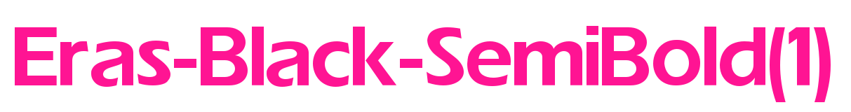 Eras-Black-SemiBold(1)预览图片