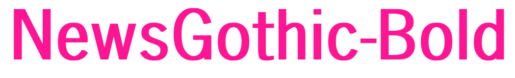 NewsGothic-Bold预览图片