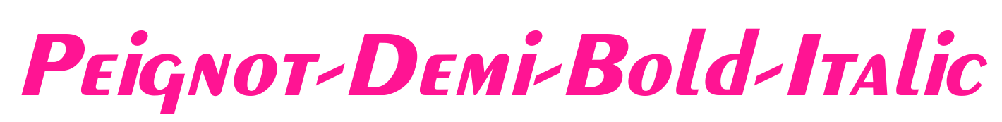 Peignot-Demi-Bold-Italic预览图片