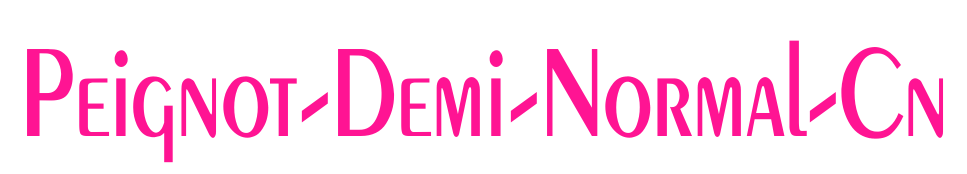 Peignot-Demi-Normal-Cn预览图片