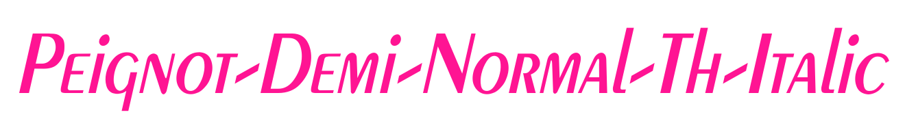 Peignot-Demi-Normal-Th-Italic预览图片