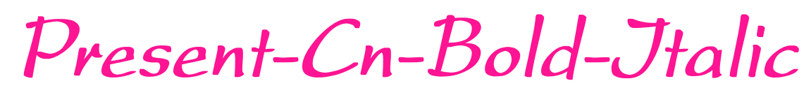 Present-Cn-Bold-Italic预览图片