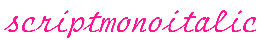 scriptmonoitalic预览图片