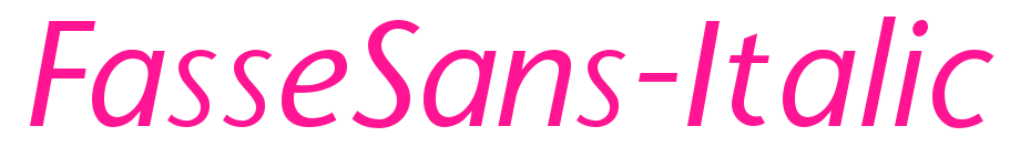 FasseSans-Italic预览图片