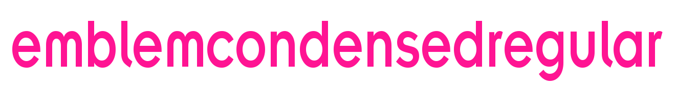 emblemcondensedregular预览图片