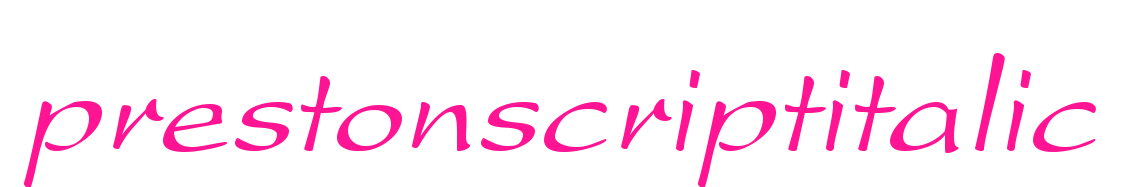 prestonscriptitalic预览图片