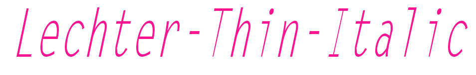 Lechter-Thin-Italic