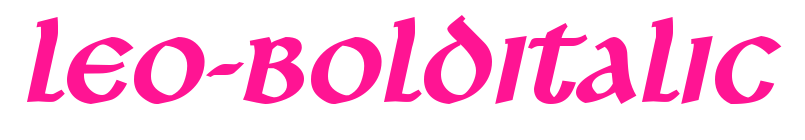 Leo-BoldItalic预览图片