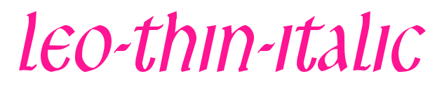Leo-Thin-Italic预览图片