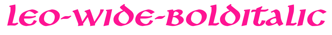 Leo-Wide-BoldItalic预览图片