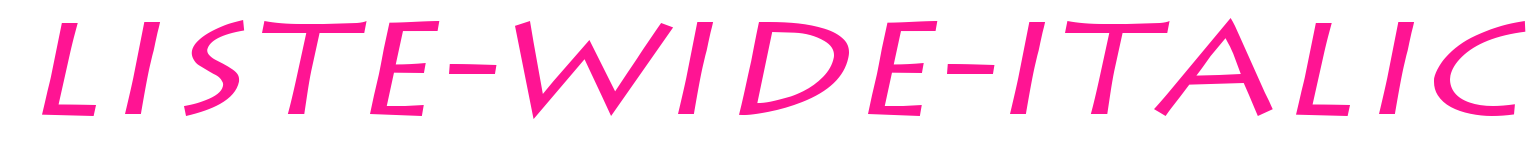 Liste-Wide-Italic预览图片