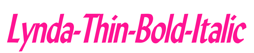 Lynda-Thin-Bold-Italic预览图片