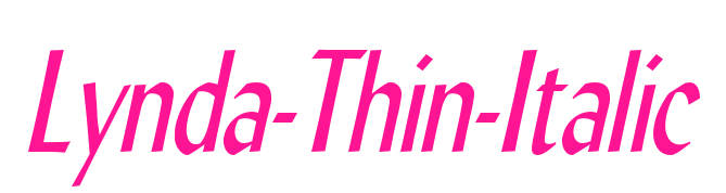 Lynda-Thin-Italic预览图片