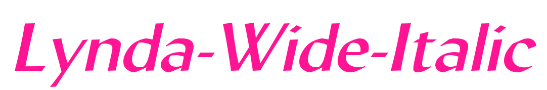 Lynda-Wide-Italic预览图片