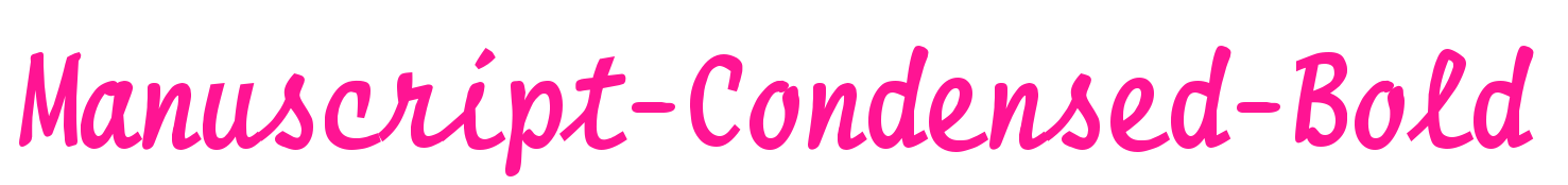 Manuscript-Condensed-Bold预览图片