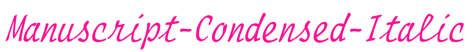 Manuscript-Condensed-Italic预览图片