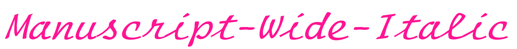 Manuscript-Wide-Italic预览图片