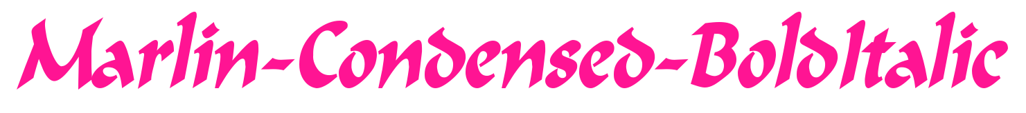 Marlin-Condensed-BoldItalic预览图片