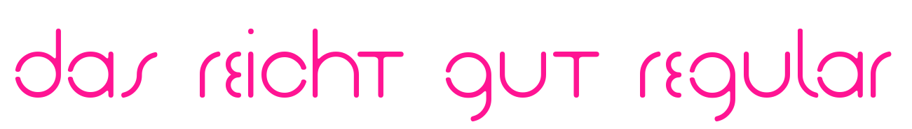 Das Reicht Gut Regular预览图片
