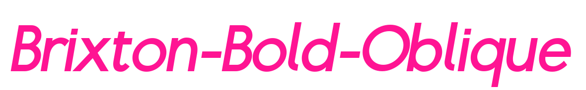 Brixton-Bold-Oblique预览图片
