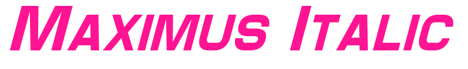 Maximus Italic预览图片
