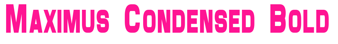 Maximus Condensed Bold预览图片