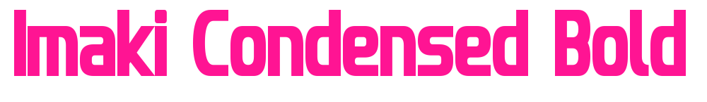Imaki Condensed Bold预览图片