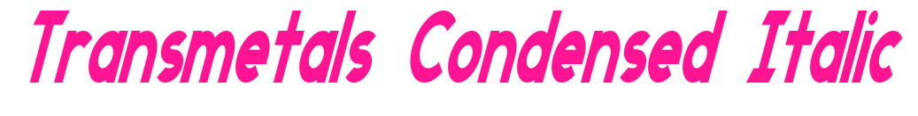 Transmetals Condensed Italic预览图片