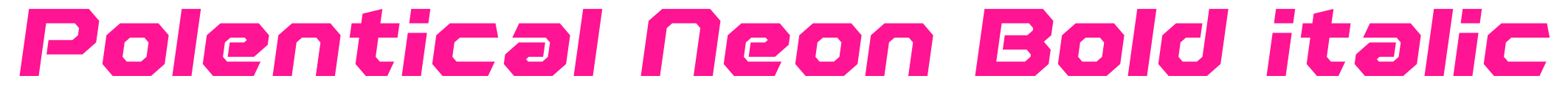 Polentical Neon Bold italic预览图片