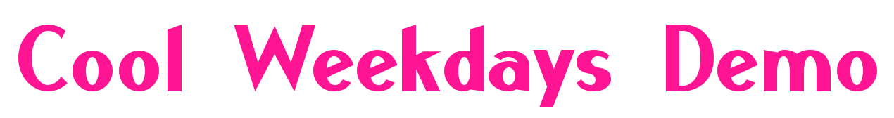 Cool-Weekdays-Demo预览图片