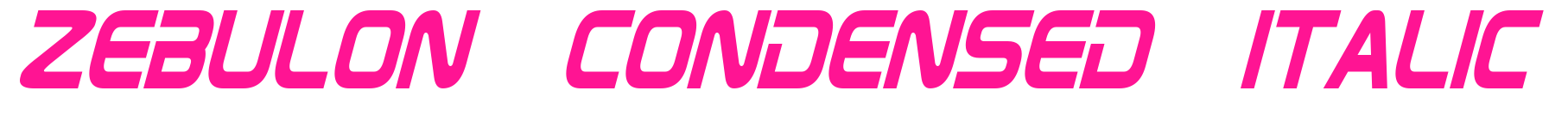Zebulon Condensed Italic