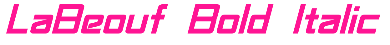 LaBeouf Bold Italic预览图片