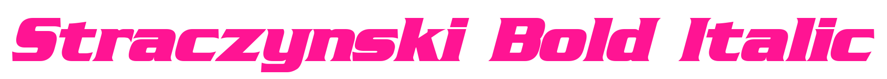 Straczynski Bold Italic