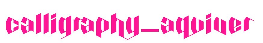 calligraphy_aquiver预览图片