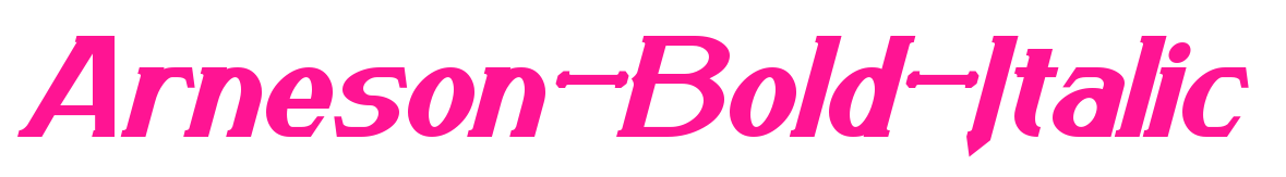 Arneson-Bold-Italic预览图片