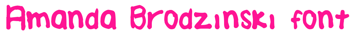 Amanda Brodzinski font预览图片