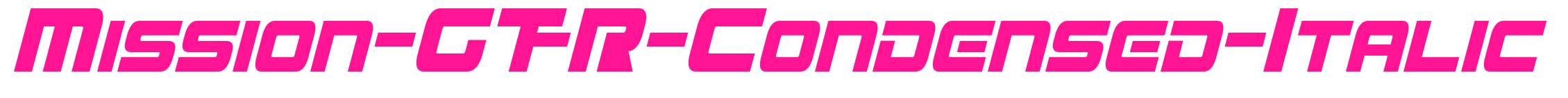 Mission-GT-R-Condensed-Italic预览图片
