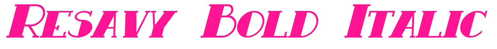 Resavy Bold Italic预览图片