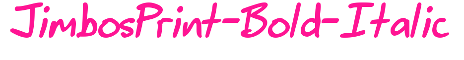 JimbosPrint-Bold-Italic预览图片